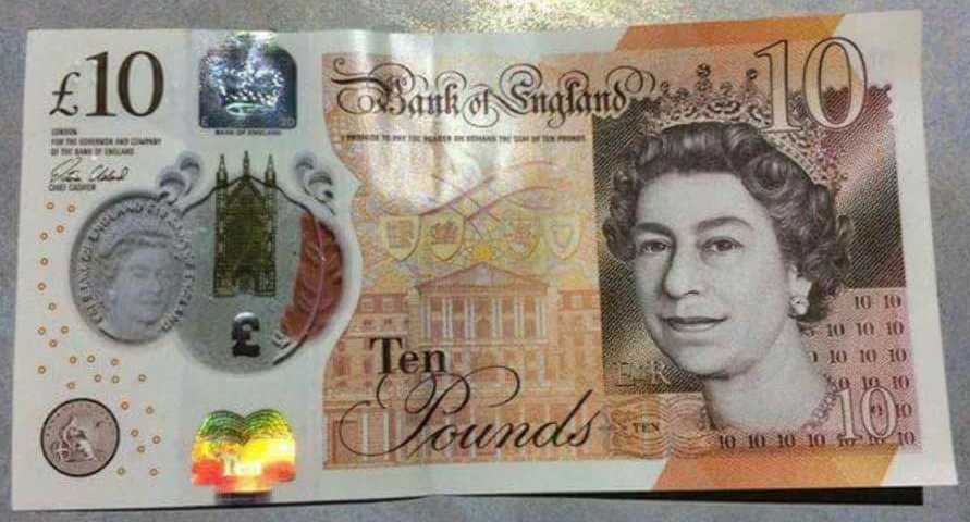 Polymernotes_De's tweet image. UK; First picture material of the new 10 pound note #polymernotes #theibns
