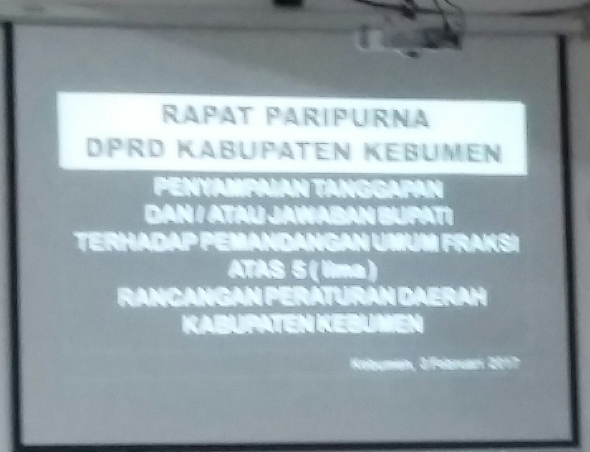 #Mengikuti Rapat Paripurna DPRD Kab. Kebumen dg agenda Penyampaian Tanggapan Dan/Atau Jwb Bupati thd Pemand Um Fraksi atas 5 Raperda 3/2/17
