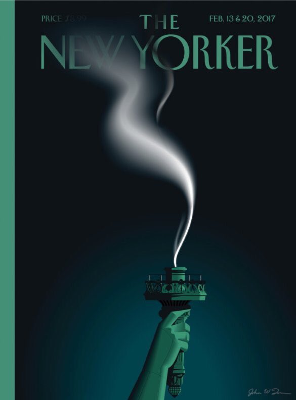 lebaroude's tweet photo. La couv du prochain NewYorker est magnifique (et tellement triste) https://t.co/L54rri0h2I