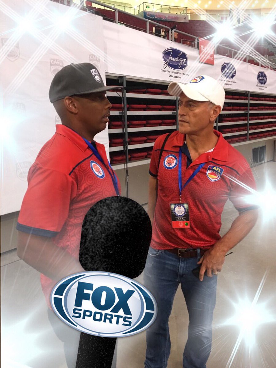 ArenaFLChina's tweet photo. Our guys talking #cafl2017 at #SuperBowlLI @davidniu7 @hiteamsports @FOXSports @MoreMediaHits @jawsespn @ https://t.co/vMn8L44Tcc