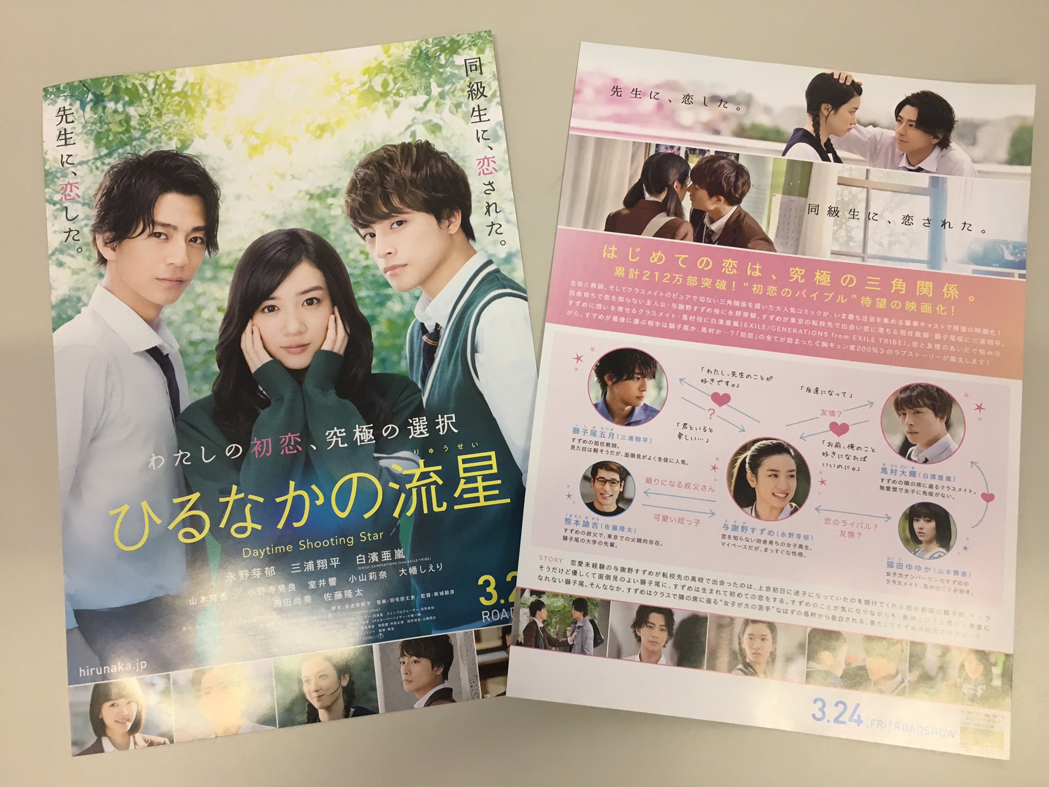 円 送料無料 映画 ひるなかの流星 フライヤー