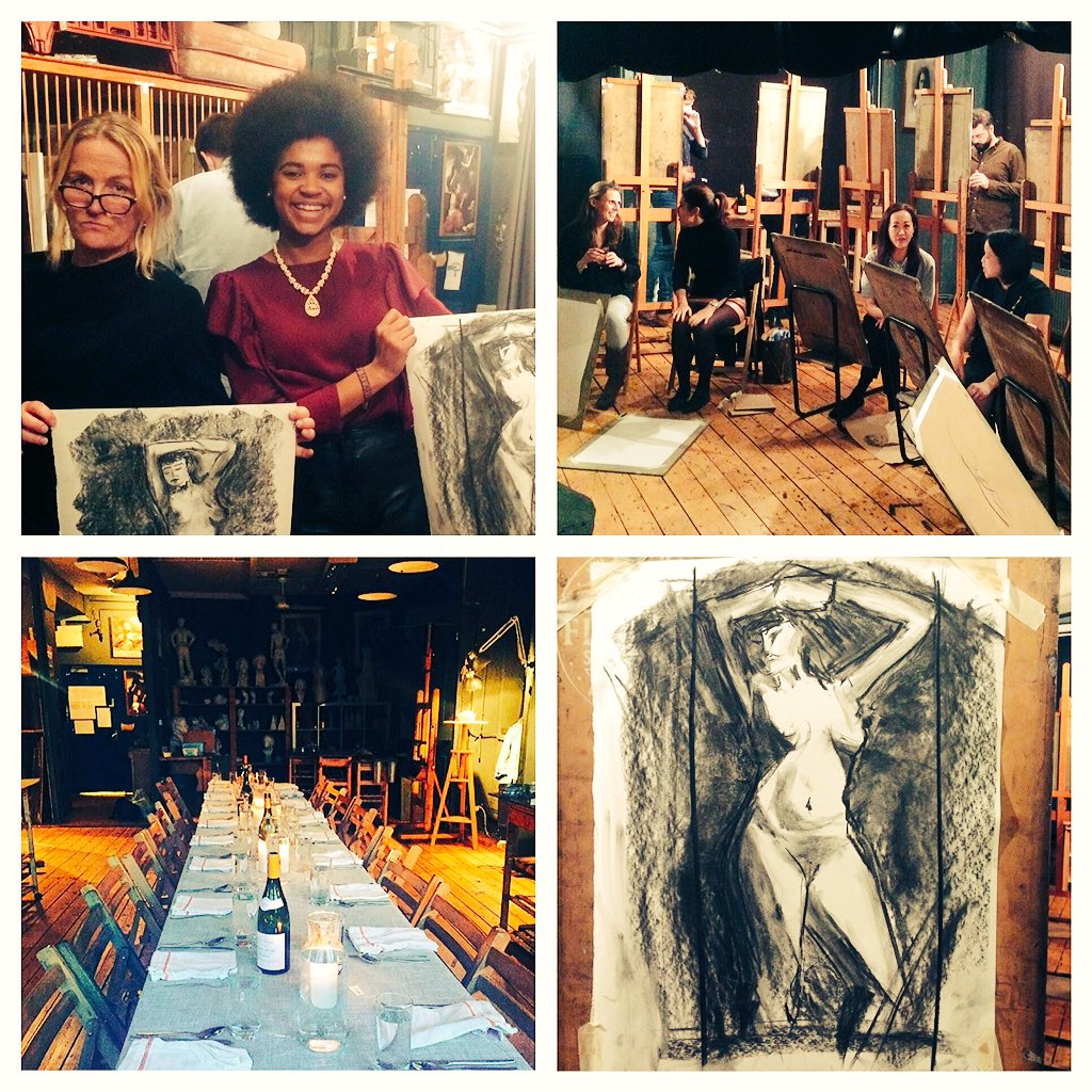 isabel_ay's tweet photo. .@rileypurefoy and I had the most magical evening #lifedrawing & #feasting at #supperinapeartree! Thanks @jounwin for the recommendation👌🏾 https://t.co/sVYUwWSMKh