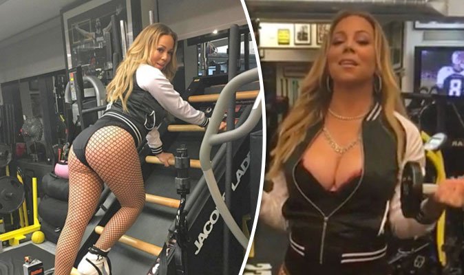 Daily_Express's tweet photo. Mariah Carey works out in fishnets and stilettos. #MariahIsBack https://t.co/rRlRqb0axD https://t.co/6uf3pOrS7e