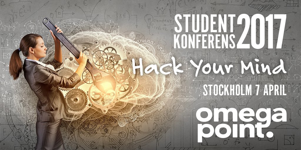 En dag fullspäckad med guldkornen av vår kunskap och erfarenhet. För dig som är student! #opstudkonf #hackyourmind
studentkonferens.omegapoint.se