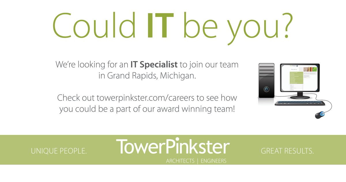 TowerPinkster's tweet photo. Could IT be you? Go to https://t.co/Qq81jsoghz to find out how you could join our award winning team! https://t.co/fdLLjq8Z9P