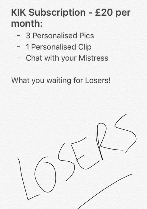 #KIK #losers #prodomme #findomme #worship circle pay https://t.co/sVG9dfVisb<a href="/tag/kik"class="tags">#KIK</a><a href="/tag/losers"class="tags">#losers</a><a href="/tag/prodomme"class="tags">#prodomme</a><a href="/tag/findomme"class="tags">#findomme</a><a href="/tag/worship"class="tags">#worship</a>