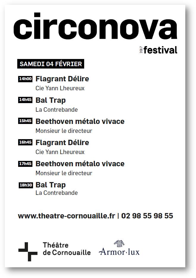 the_cornouaille's tweet photo. #Circonova Programme du samedi 4 février #Quimper au Théâtre de Cornouaille #Pratique #IDsortie #Gratuit https://t.co/36nJjsbmzq