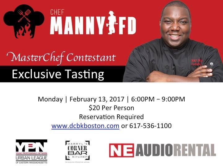 YPNULEM's tweet photo. @MASTERCHEFonFOX contestant @chefmannyfd heads to #boston next week @titojackson @AyannaPressley @SoniaChangDiaz @EvandroforRep @ldforry https://t.co/V3yr3DyFoA