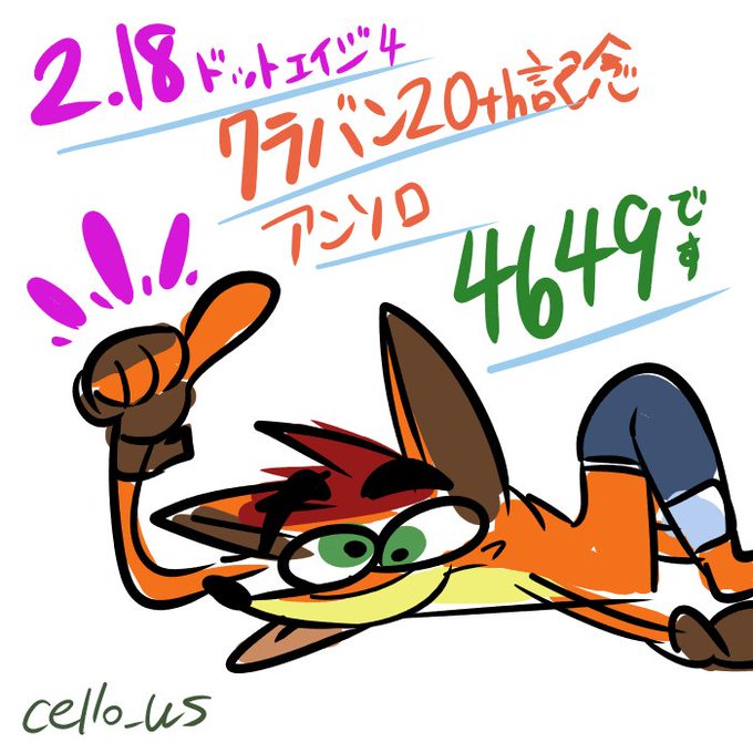 クラッシュ バンディクー周年のtwitterイラスト検索結果