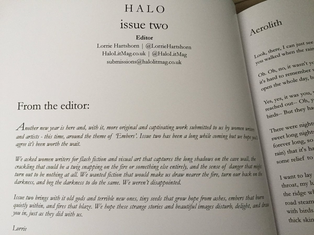 Emmaleene1's tweet photo. Delighted my copies of @HaloLitMag arrived! Just in time to spend the weekend immersed in the glow of its embers! #amreading #flashfiction https://t.co/zW9pdlAxE1