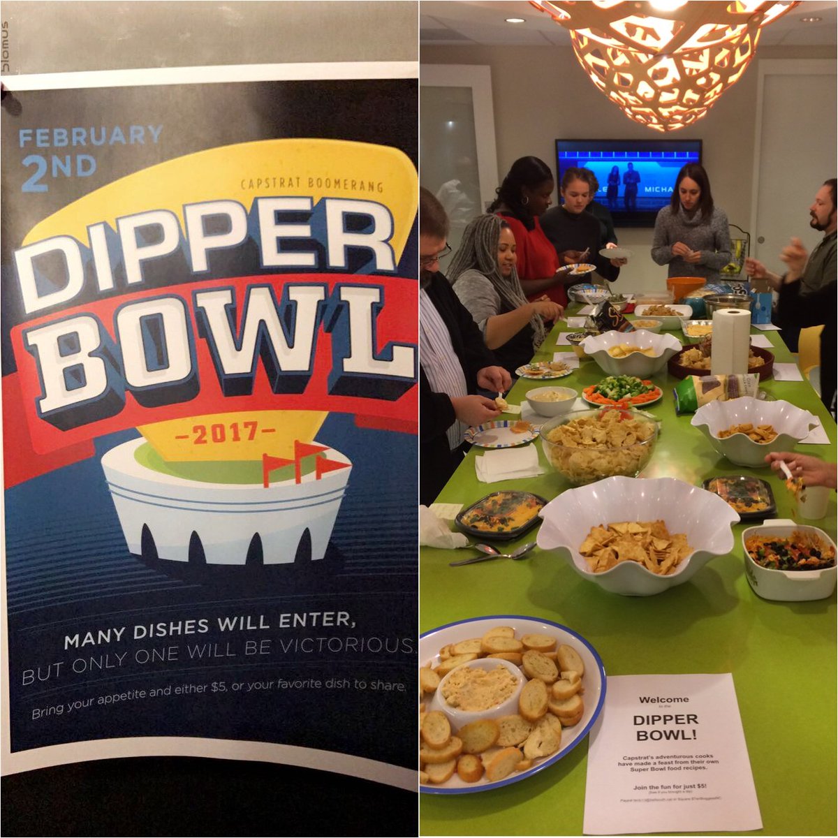 Dipper Bowl Fun! Congrats to the winners Mindy Lance, Ty Howard and Kareena Detwiler for making winner worthy chip dip. #Capstrat #SuperBowl