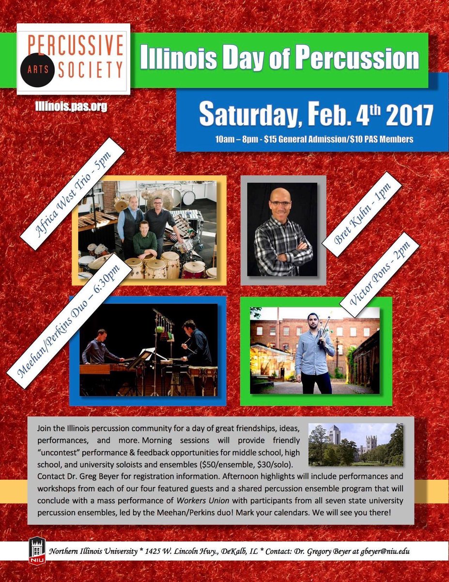 Illinois_PAS's tweet photo. Tomorrow! #percussion #PAS #ILPASDoP17 https://t.co/xAYCH07VM9