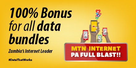 MTN_Zambia's tweet image. Dial *335# to get your data bundle &amp;amp; for surprise offers #Just4U dial *777#. Enjoy #DataThatWorks on #ZambiasInternetLeader!! T&apos;s&amp;amp;C&apos;s apply.
