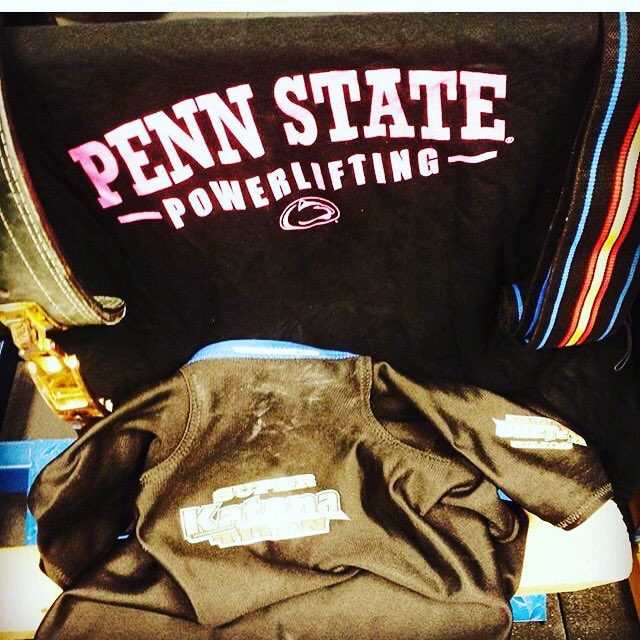 PSUPowerlifting's tweet photo. The legend, Psu alumni @smannofsteel glad you love your shirt and your work out. We'll see you soon 🐱💗 #realmenwearpink https://t.co/ypwPTFZ0ZE