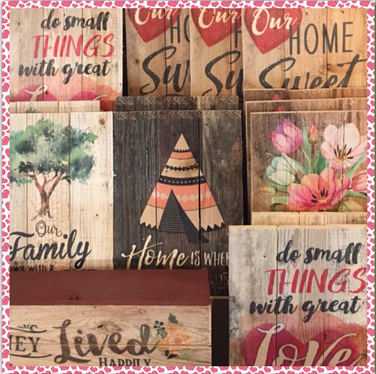 hollyberrytulsa's tweet photo. We❤️these barn wood sentiments about LOVE.
A perfect daily reminder...#ValentinesDay #sweetsentiments #love #barnwood #tulsa #gifts https://t.co/uHkTOdQEjH