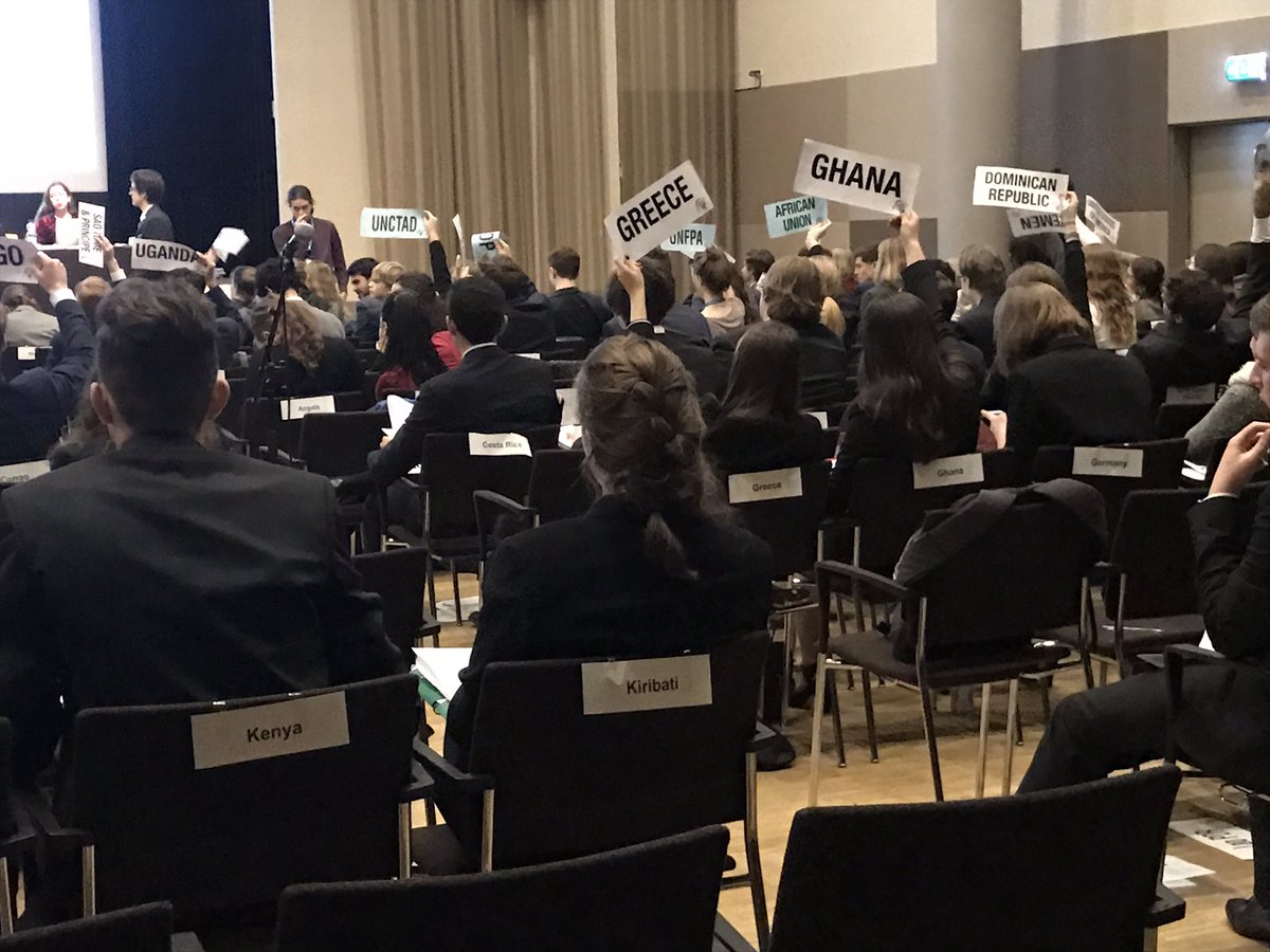 The delegates of Greenpeace, Ghana and Sierra Leone are looking forward to the final day of voting and debating at #THIMUN2017