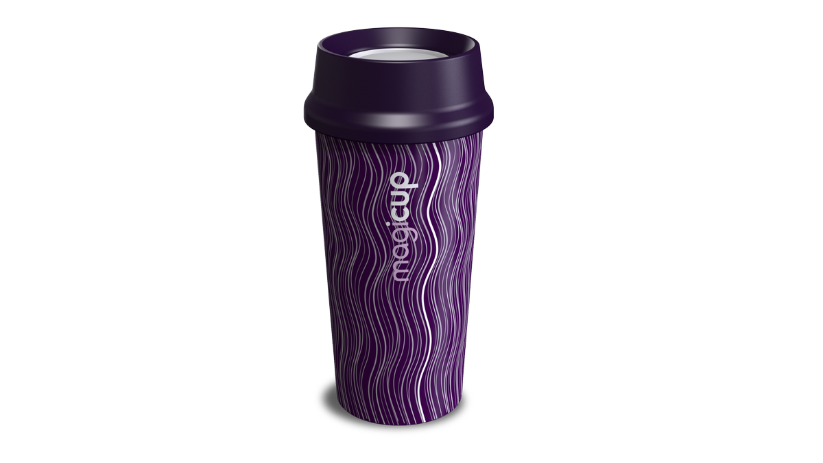 magicup_launch's tweet photo. Happy Friday from Magicup, safe sipping in style with Abstract Purple #FridayFeeling #coffeetogo #safesipping #reuserevolution https://t.co/hYljh5whAe