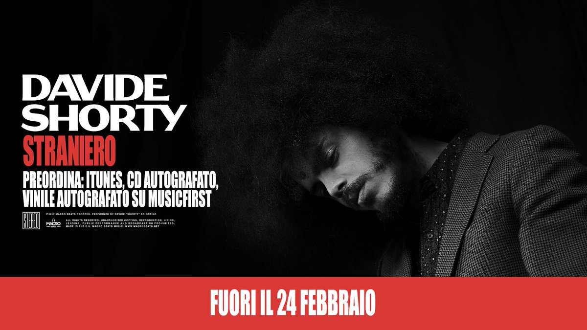 MacroBeatsHQ's tweet photo. #Straniero, il Nuovo Album di @davideshorty, da ORA in PREORDINE!
CD/VINILE: https://t.co/KsAU61LjFw iTunes: https://t.co/MoXQaTe4TB https://t.co/OCFTCR0c1A