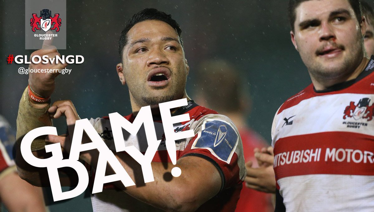 #GameDay v @DragonsRugby
🏆 #AngloWelshCup R4
📍Kingsholm
📻 <a href="/BBCGlos/">BBC Gloucestershire</a>
⏱15:00 KO
📱gloucesterrugby.co.uk/live              

#GLOSvNGD