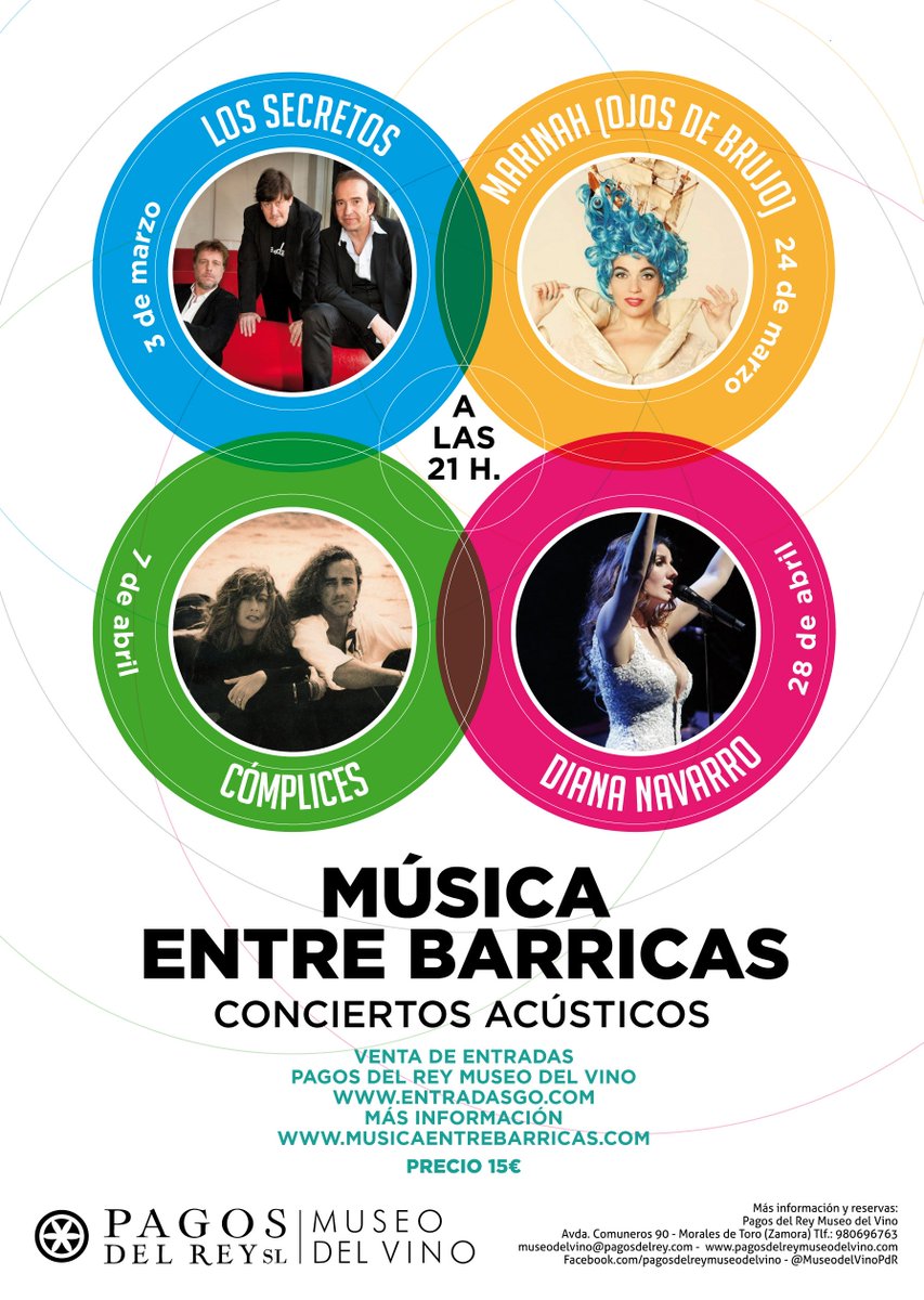 Los Secretos, Cómplices, Marinah y Diana Navarro vendrán esta primavera a tocar al museo ow.ly/5RdI308DUxE Entradas en <a href="/EntradasGO/">Entradas GO!</a>