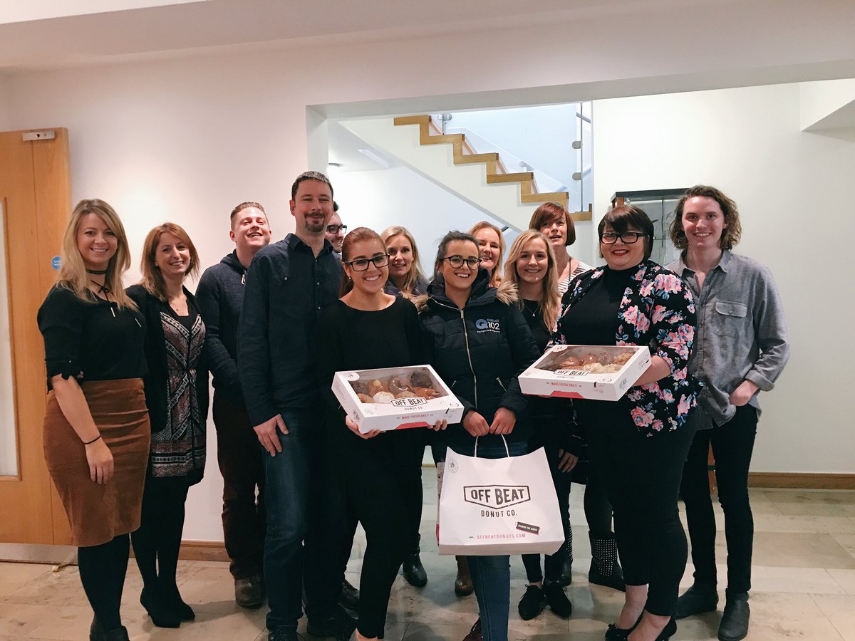 DoyleCollection's tweet photo. Big thanks to @Q102MoreMusic &amp; @OffbeatDonuts for dropping over mouth watering donuts to The Doyle Collection HQ! 🍩🍩🍩😍 https://t.co/8o2Ix9jv4t