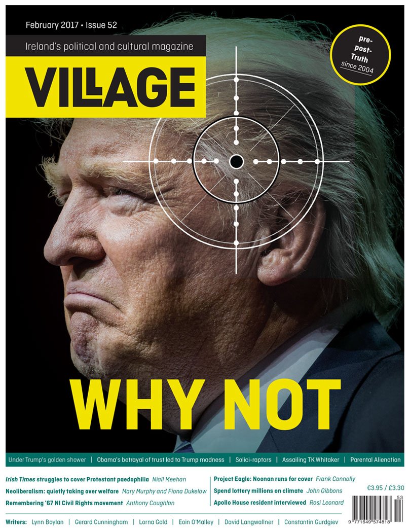 Village Magazine cover put crosshair on Trump's head