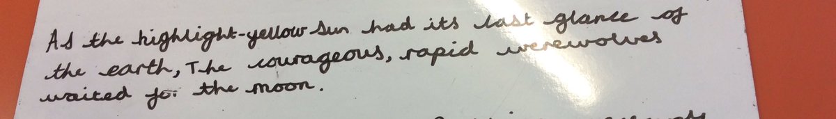 Today, Year 6 are working really hard on frontal adverbials. Take a look at Nichole's AMAZING sentence!
