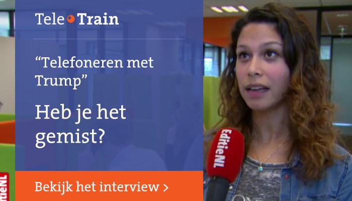 #Trump Hoe voer je een goed #telefoongesprek? Tele'Trainer Ilona Boom geeft in de uitzending van #EditieNL antwoord. bit.ly/2koKNrY