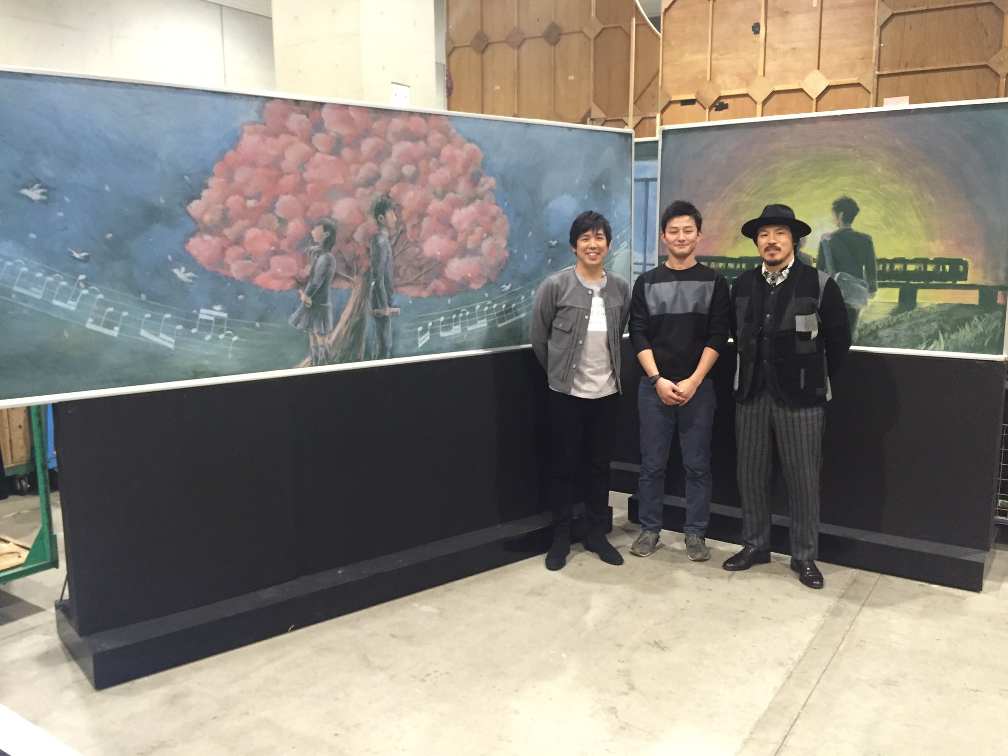 スキマスイッチ公式 Mステ終了 映画 一週間フレンズ で黒板アートを手掛けた三好修平さんに今回のために描いて頂きました