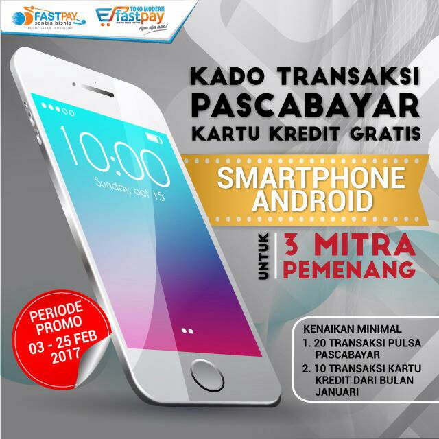FASTPAYofficial's tweet photo. Naikkan 20trx pulsa pascabayar &amp; 10trx kartu kredit bulan ini. Menangkan hadiahnya! #sentrabisnisfastpay #TOMOFASTPAY https://t.co/MjpJCWIEev