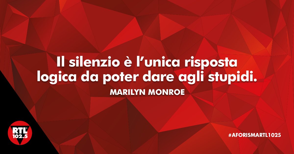 Il silenzio è l'unica risposta... #AforismaRTL1025 #3febbraio