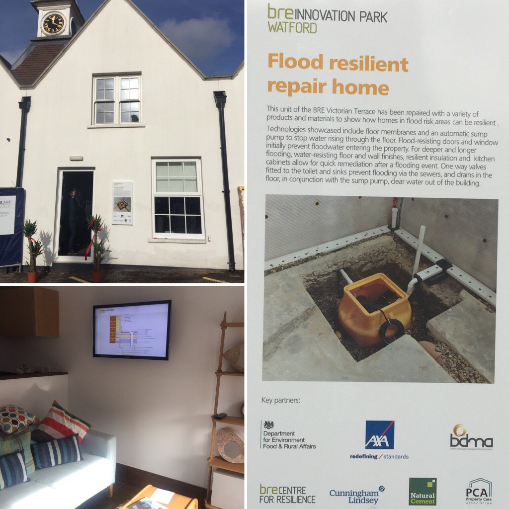 And this is the house. Plan is to flood &amp; put innovative products &amp; materials to the test #floodaction <a href="/BRE_Group/">BRE Group</a>