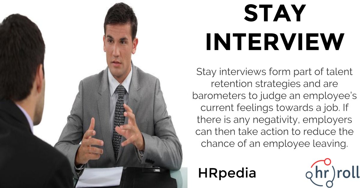 MyHRRoll's tweet photo. What are #Stay #Interviews? Have you ever attended one such interview?

#HRpedia #HRTerm #HRKeyword #HrRoll https://t.co/BJYwZet9Qu