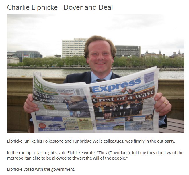 Deal_Town's tweet image. MP Charlie Elphicke confirms European Union Bill vote was for "Dovorians" 

via/ @kentlivenews #Article50 #Brexit