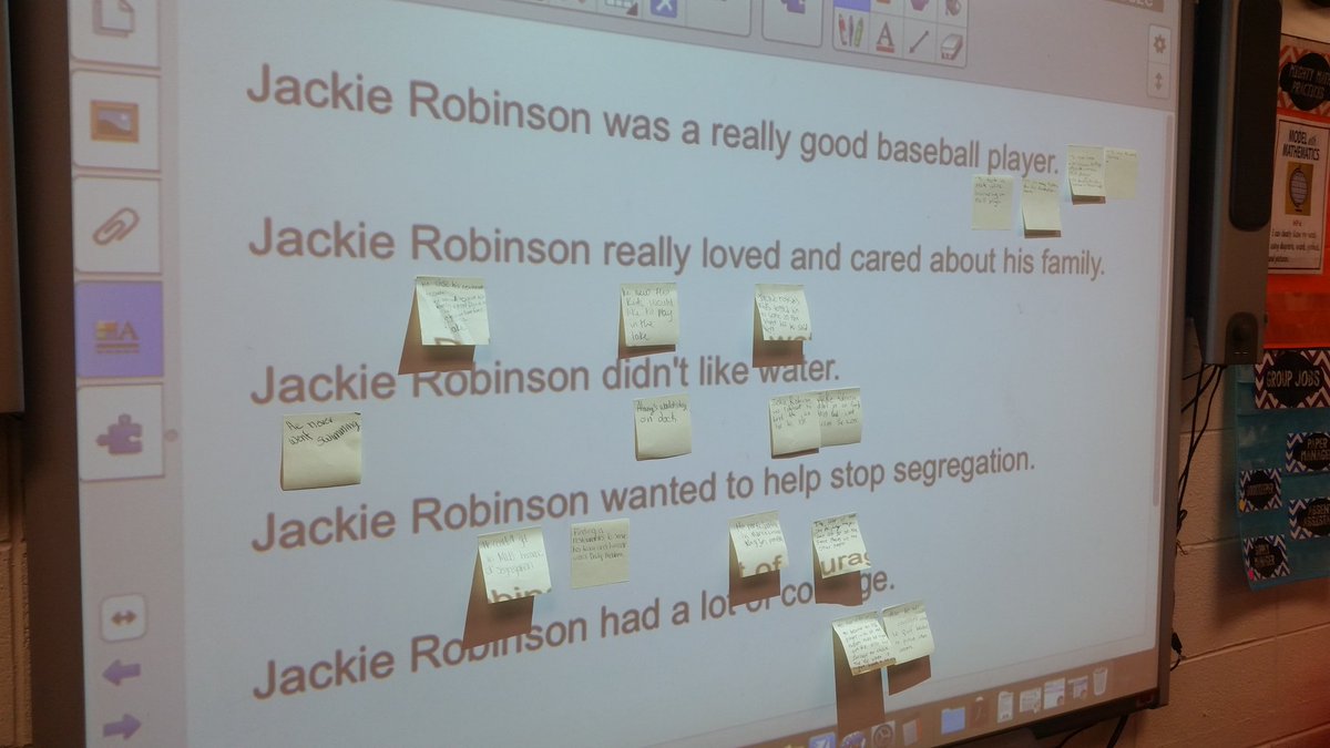 mrsjensensclass's tweet photo. 5th graders find support for the themes we found in "Testing the Ice", our close reading text this week! #WeAre44 #BFbluejays https://t.co/aKOZNiEUTN