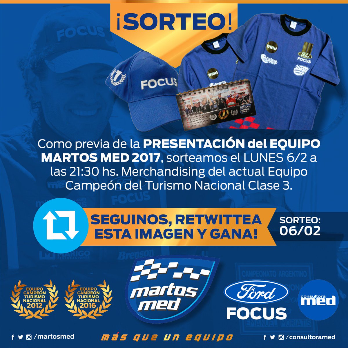 RusMedTeam's tweet image. 👉Como previa de la PRESENTACIÓN DEL EQUIPO @MartosMed 2017, sorteamos el 📅LUNES 6/2 Merchandising del actual 🏆 Equipo Campeón de #TN Clase 3