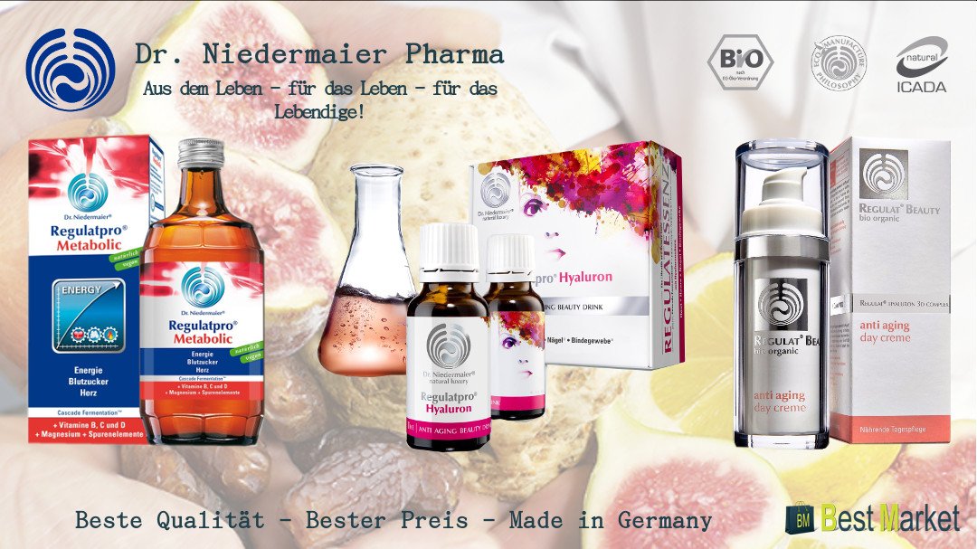 BestMarketTV's tweet photo. #Dr. #Niedermaier
Chronisch gesund - #Rechtsregulat® #Bio sei Dank!
#Gesundheit auf natürliche Weise
#BestMarket.TV
https://t.co/Eo95obhLmT https://t.co/Rl4iaLFpnw