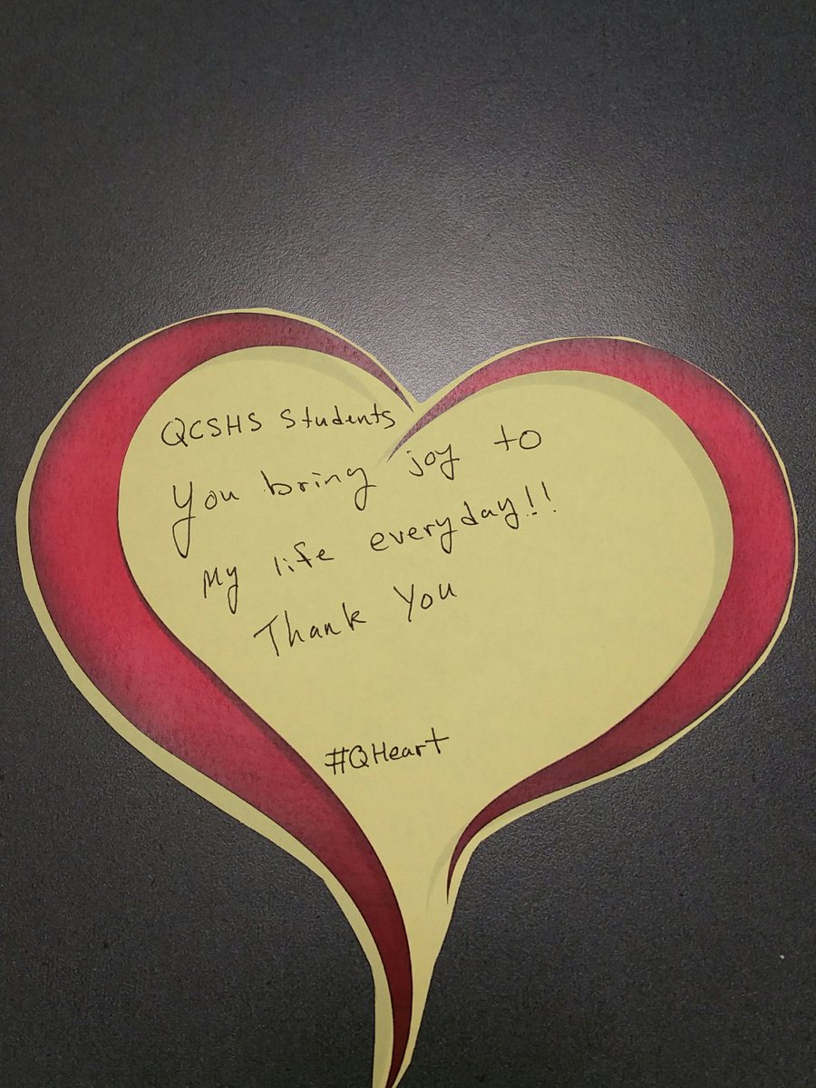 PrakashPatel73's tweet photo. Displaying #QHeart to show our appriciation and love for others. #qcsd https://t.co/x9232QfjFd