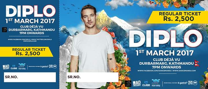 DanceMandu's tweet photo. Physical tickets for @diplo gig is available at- 
Evo Store Sherpa Mall Durbarmarg.
Evo Store Labim Mall Patan.
25 Hours Tangalwood,Tangal https://t.co/Pb6QO4epQm