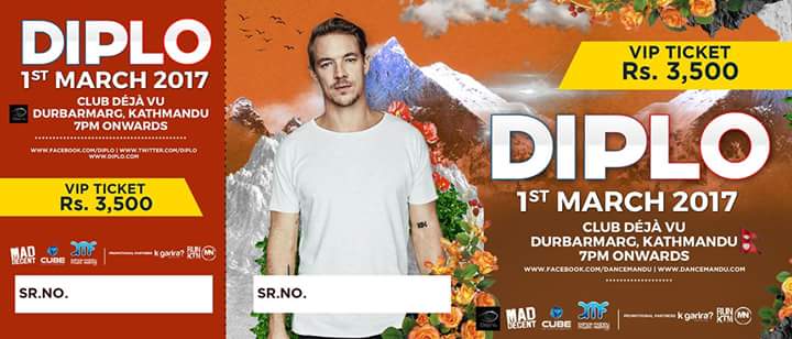 DanceMandu's tweet photo. Physical tickets for @diplo gig is available at- 
Evo Store Sherpa Mall Durbarmarg.
Evo Store Labim Mall Patan.
25 Hours Tangalwood,Tangal https://t.co/Pb6QO4epQm