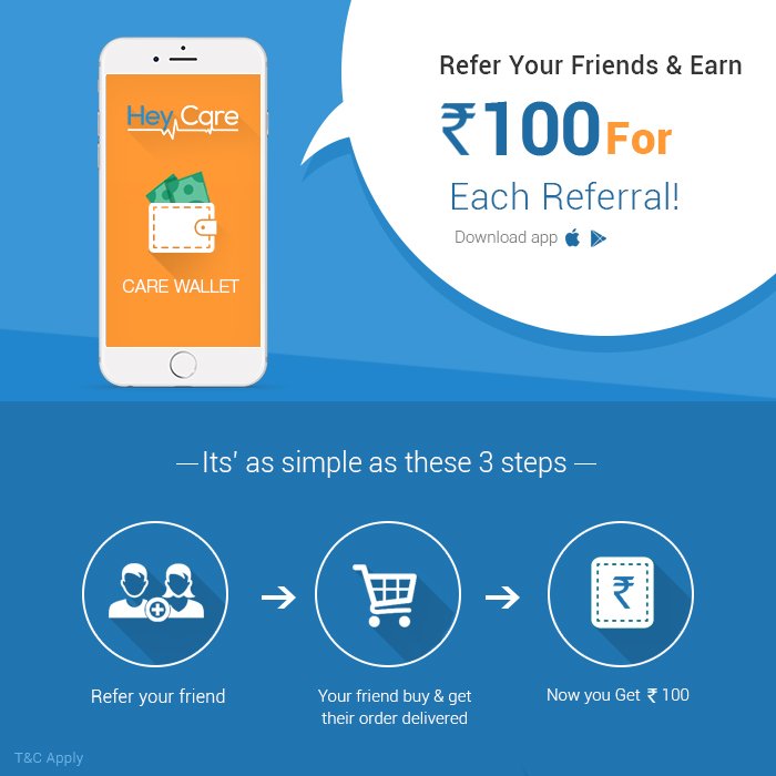 HeyCareApp's tweet photo. Refer your Friends to earn in your #Care_wallet! Save big on #Medical expenses with #Heycare. Download App : https://t.co/yEoWyLccz6 https://t.co/17BEc0Re8P