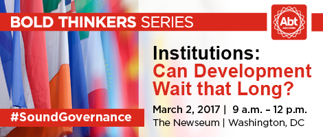 AbtGlobalImpact's tweet photo. #Globaldev expert Michael Woolcock of @WorldBank joins our panel on #SoundGovernance 3/2 at @Newseum. RSVP: https://t.co/2jEMSdVu2U @CSIS https://t.co/VDFQS7Vsv6