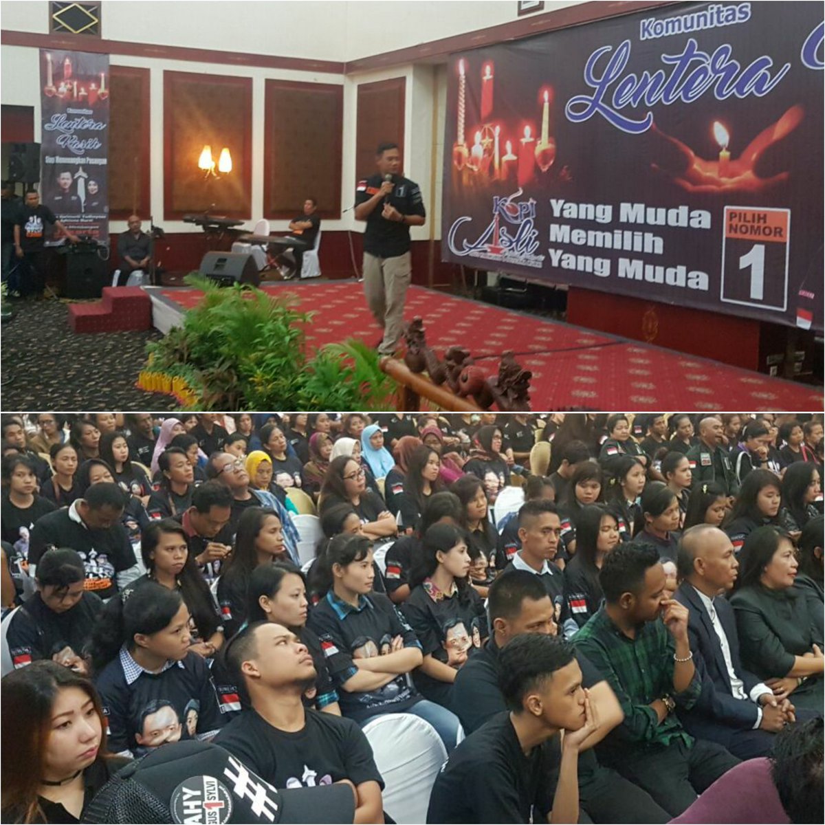 GunRomli's tweet photo. Mas Agus lg ceramah, ekspresi yg hadir: resah, bingung, tertekan, cuek.... 😊✌ https://t.co/BV8Dtaa5Ee