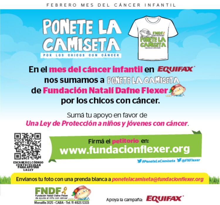 _carocampos's tweet photo. Febrero: mes del cáncer infantil #ponetelacamiseta @FNFLEXER https://t.co/nIFiJQSQ5q