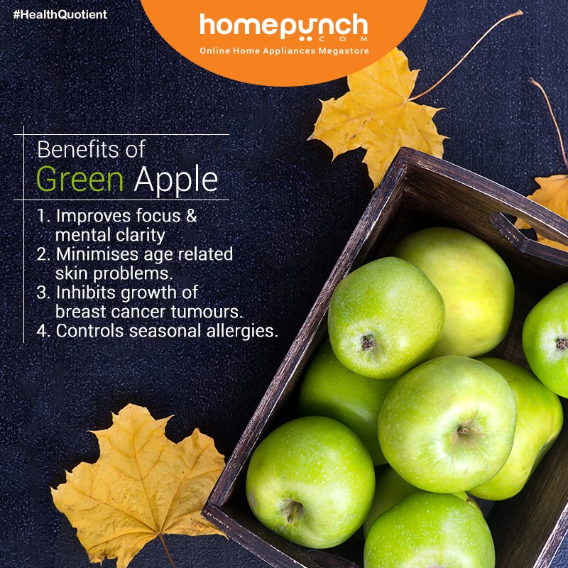 Homepunch's tweet photo. #HealthQuotient
Consume Green #Apples to keep yourself #fit and #health. https://t.co/vrQvSjLObQ