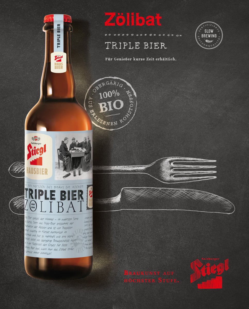 Stieglbrauerei's tweet photo. No more excuses for the fasting period! ;-) #hausbier #zรถlibat #stiegl #stieglbeer #triplebeer #fastingperiod #privatbrauerei #hausbrauerei https://t.co/HLBgBLG7SJ