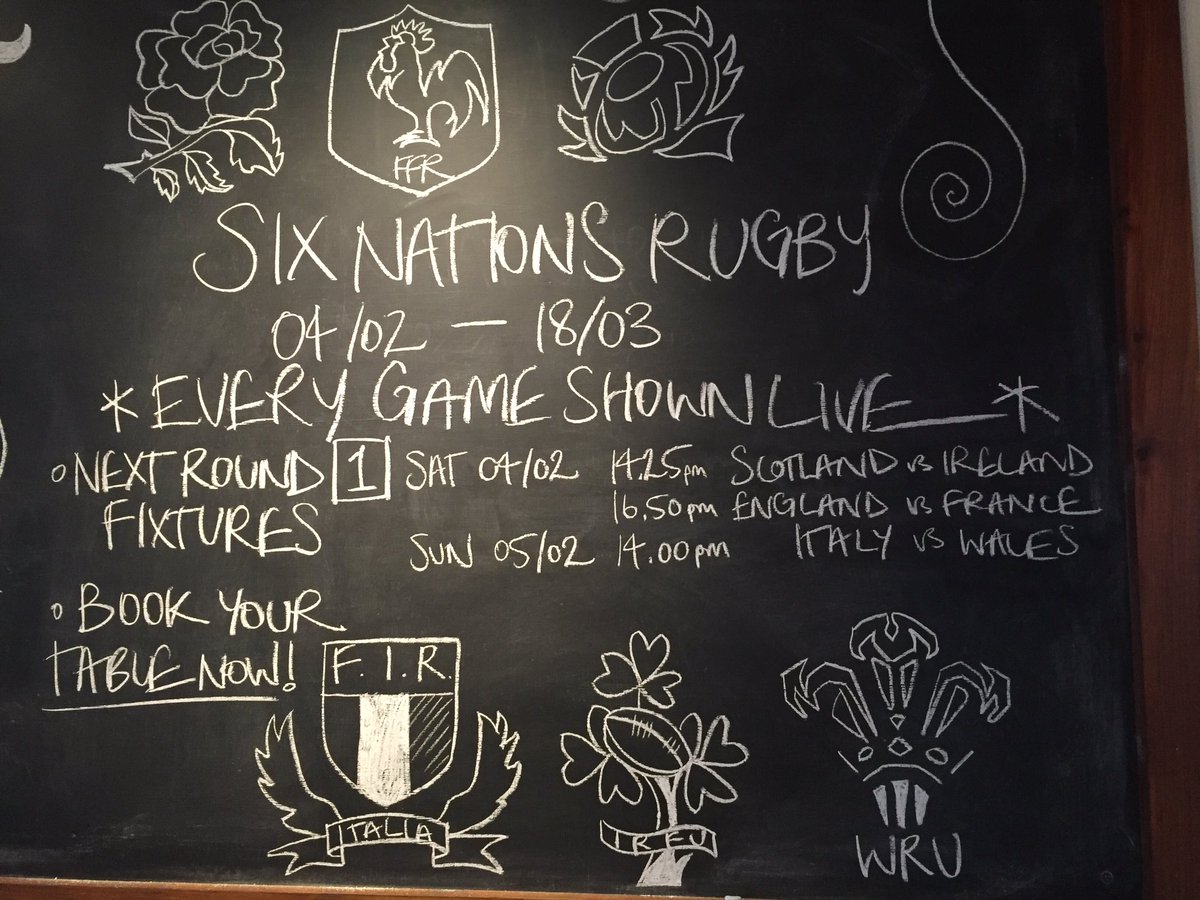 QueensArmsSW7's tweet photo. It's time! @SixNationsRugby starts tomorrow! We're showing all the games live, join us! #sixnations https://t.co/aW7havyTpM