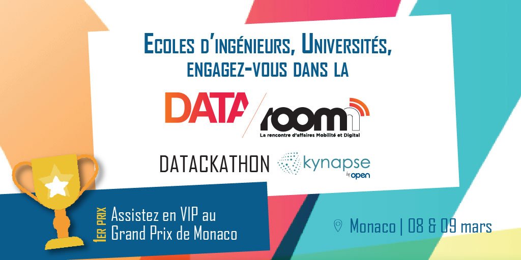 ROOMn_mobilite's tweet photo. [DATACKATHON] Etudiants Ingénieurs, n'attendez plus &amp; entrez dans la #DATAROOMn! Avec @Microsoftideas et @nextinpact #ROOMn2017 https://t.co/ifZKqQH5cg