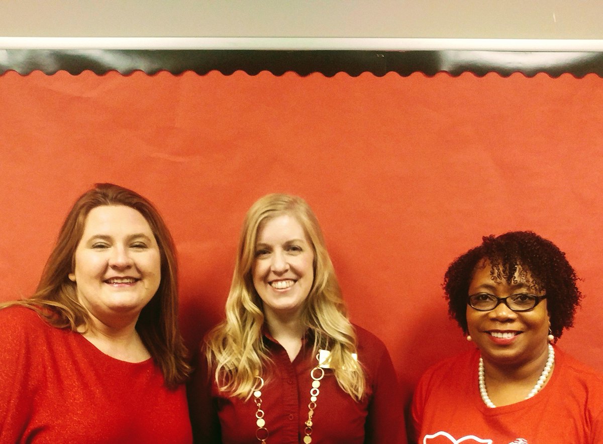 brdaingerfield's tweet photo. TRIO is going red! #GoRedWearRed #GoRedForWomen. #NTAtutor #jccproud https://t.co/fF3DL5SGs4