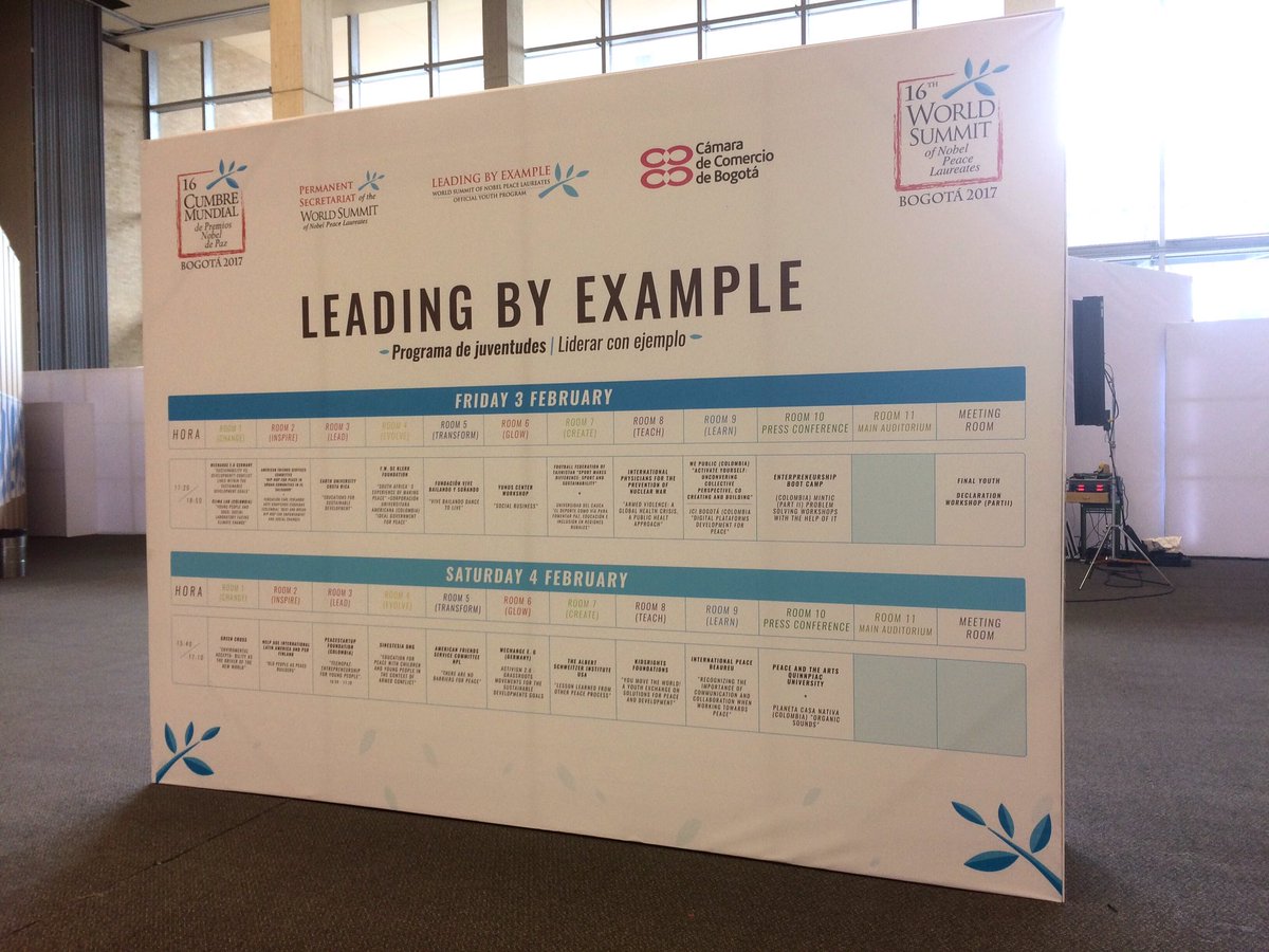 PeaceStartup's tweet photo. Mañana los esperamos en el salón 3 (Lead) del Pabellón 17 de @CorferiasBogota 16:35 Taller #TecnoPaz en @nobelforpeace #EsConTodos https://t.co/M7PlFL5ZZA
